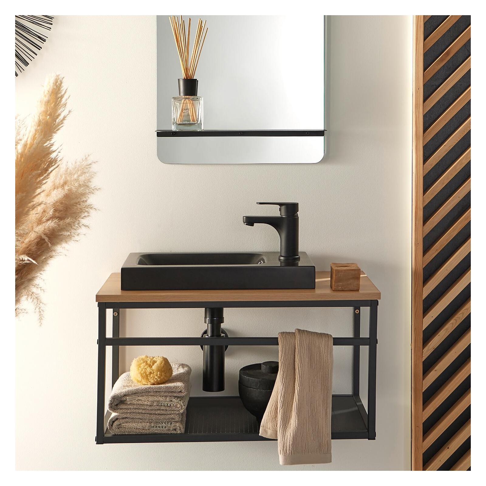 Siphon rond noir découpable D32mm