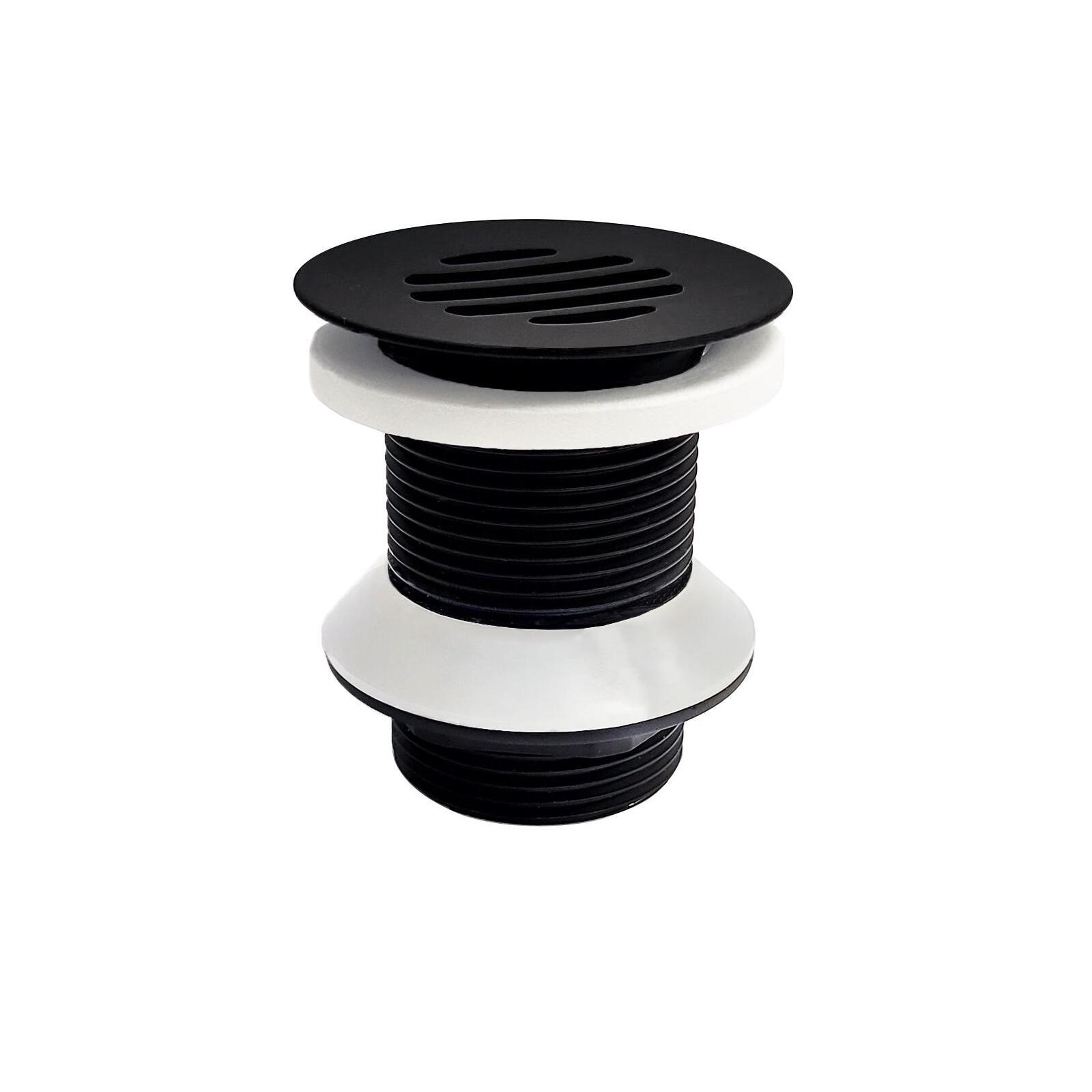 Bonde à écoulement libre à grille chromée - sans trop plein