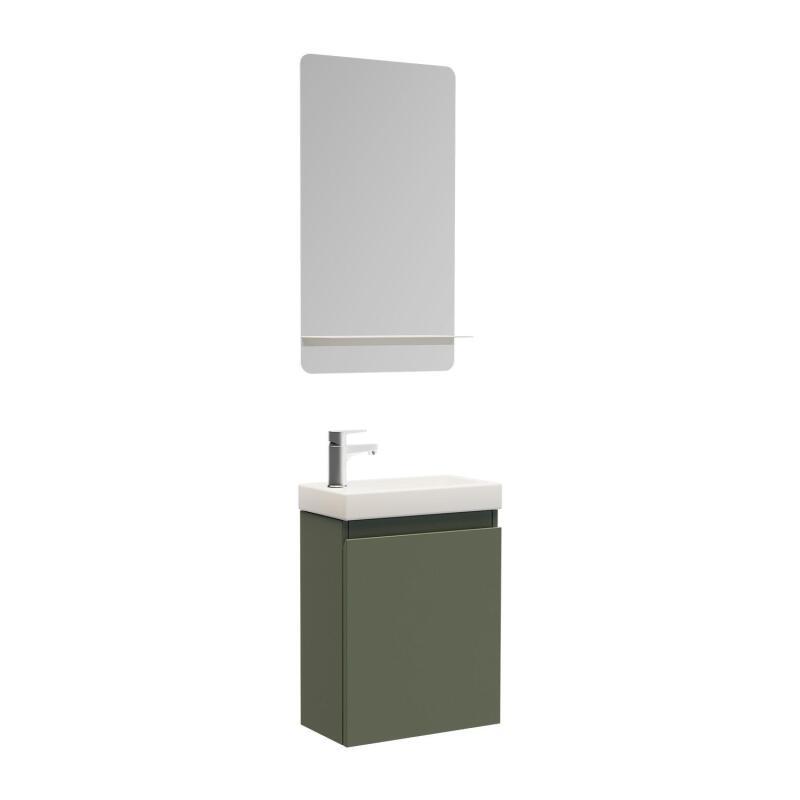 Ensemble lave-mains suspendu + miroir tablette