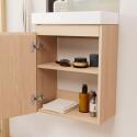 Ensemble lave-mains suspendu + miroir tablette