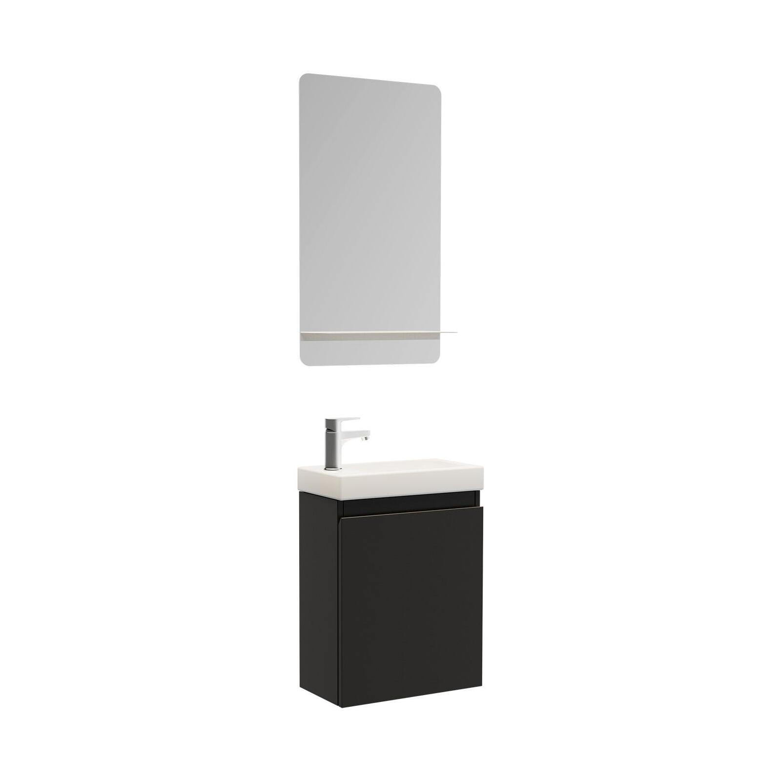 Ensemble lave-mains suspendu + miroir tablette