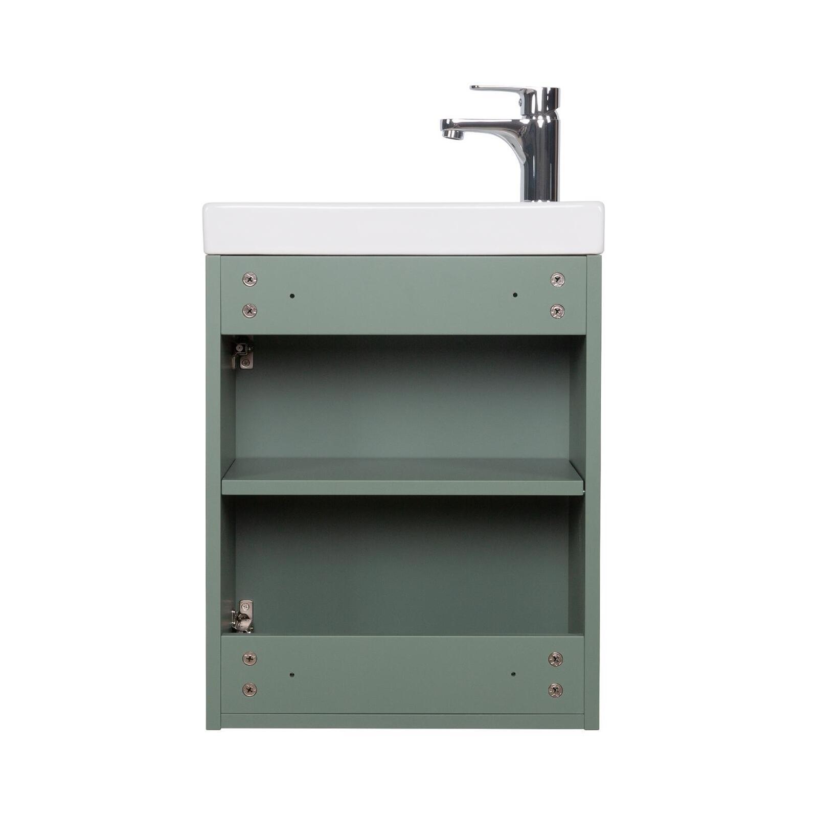 Ensemble lave-mains suspendu + miroir tablette