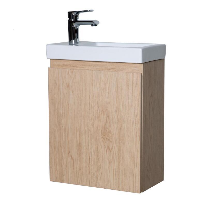 Meuble lave-mains suspendu avec vasque céramique