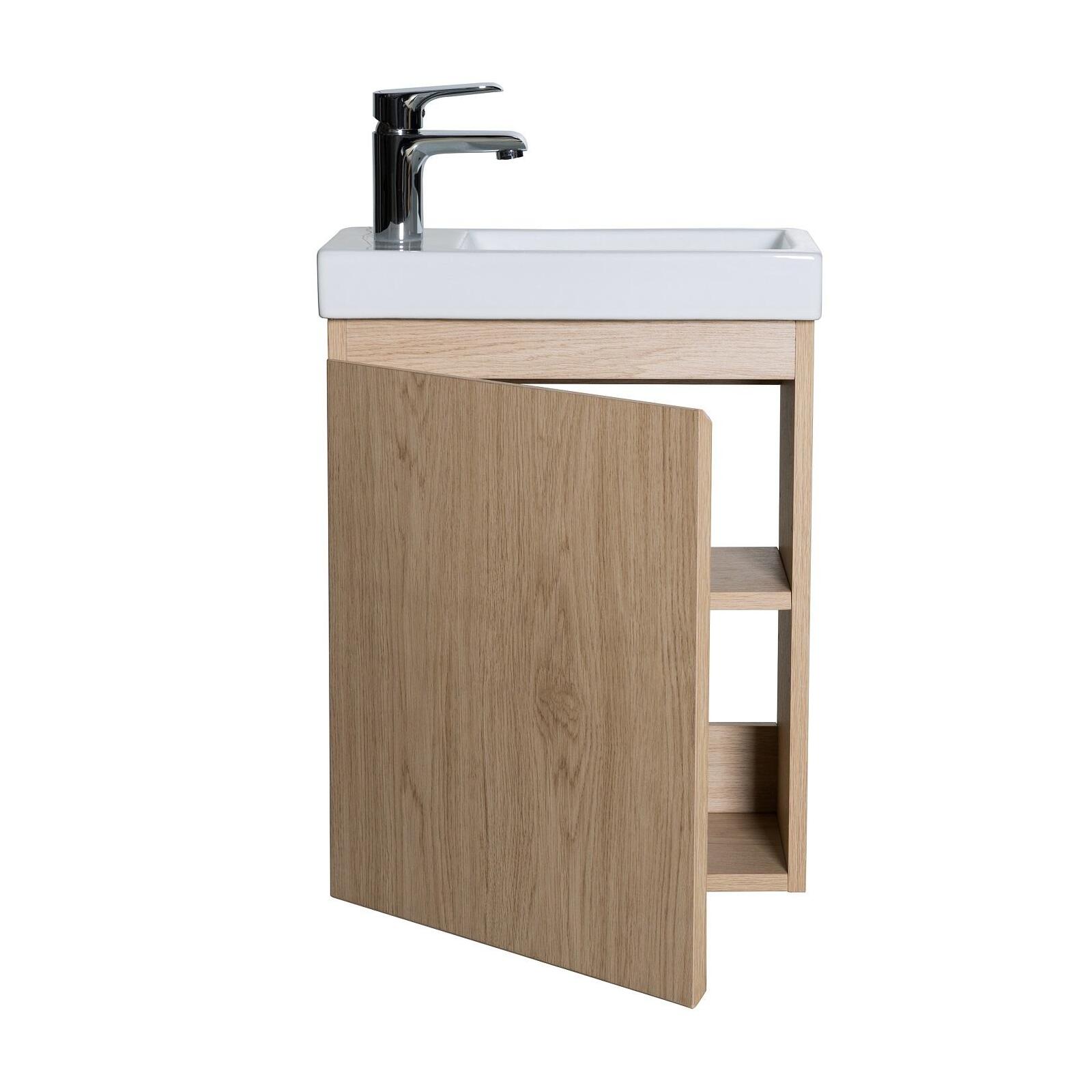 Meuble lave-mains suspendu avec vasque céramique Meuble lave-mains suspendu avec vasque céramique