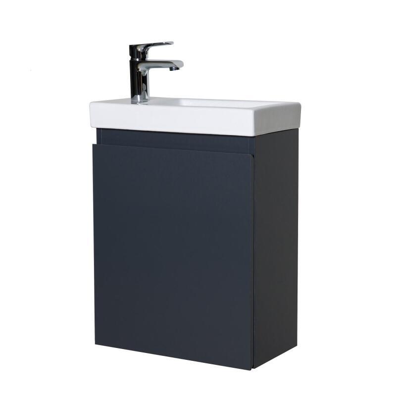 Meuble lave-mains suspendu avec vasque céramique