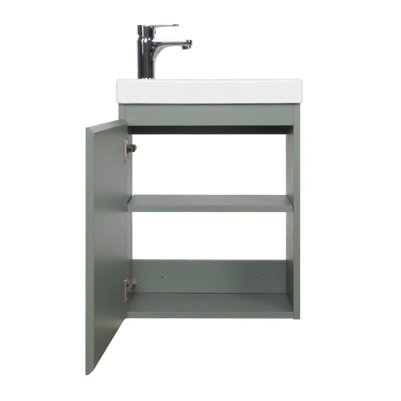 Meuble lave-mains suspendu avec vasque céramique