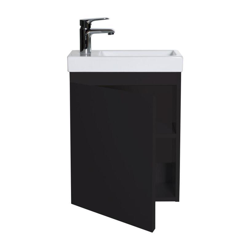 Meuble lave-mains suspendu avec vasque céramique