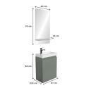 Ensemble meuble lave-mains LISA + Robinet TAP + Miroir SIMONA