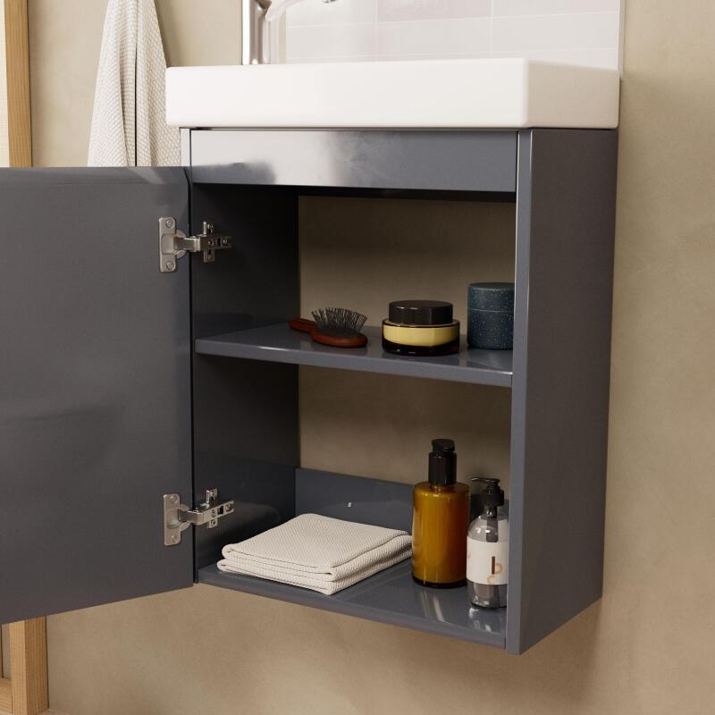 Ensemble meuble lave-mains LISA + Robinet TAP + Miroir SIMONA