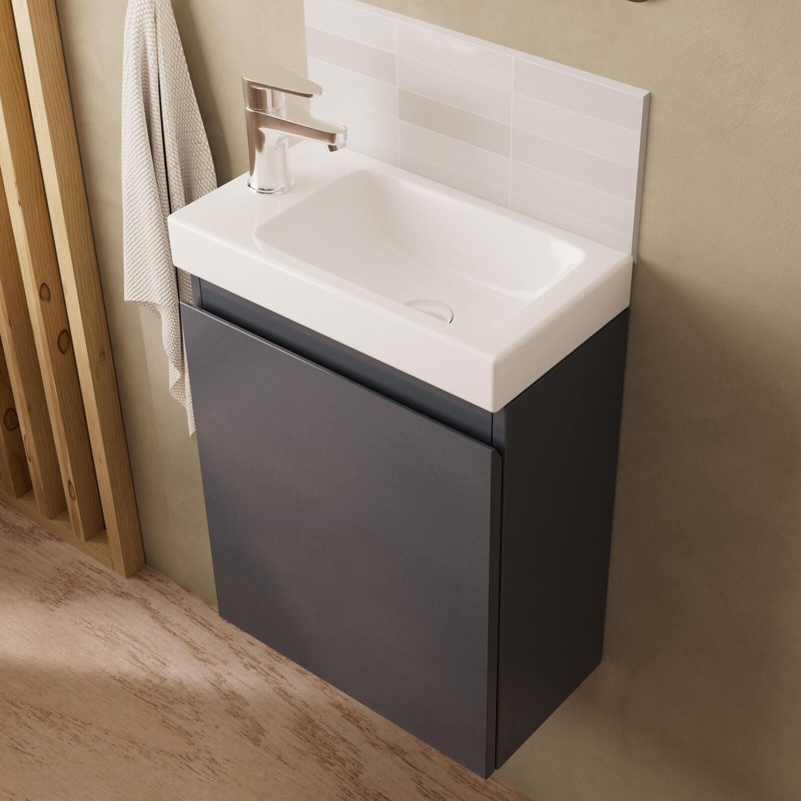 Ensemble meuble lave-mains LISA + Robinet TAP + Miroir SIMONA