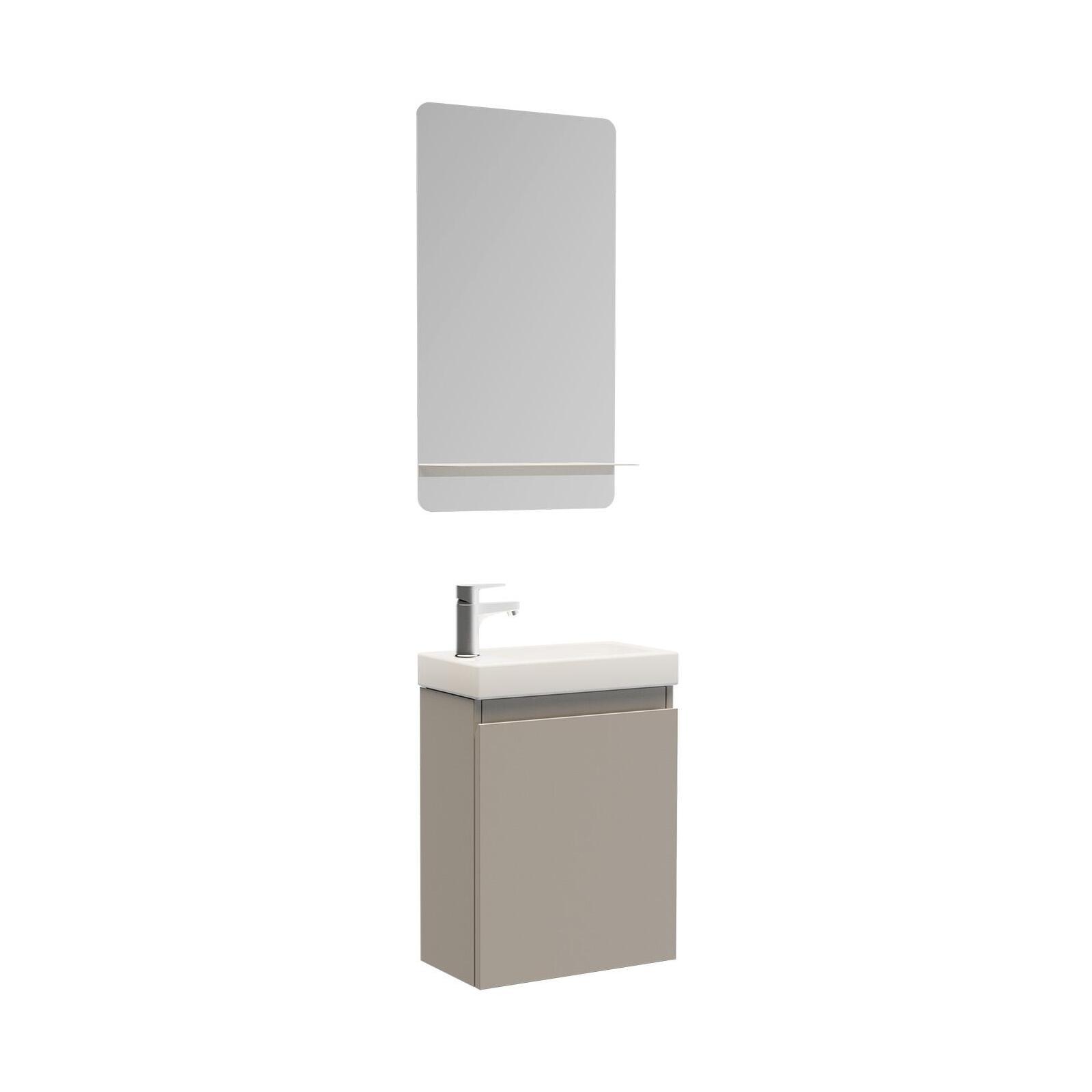 Ensemble meuble lave-mains LISA + Robinet TAP + Miroir SIMONA
