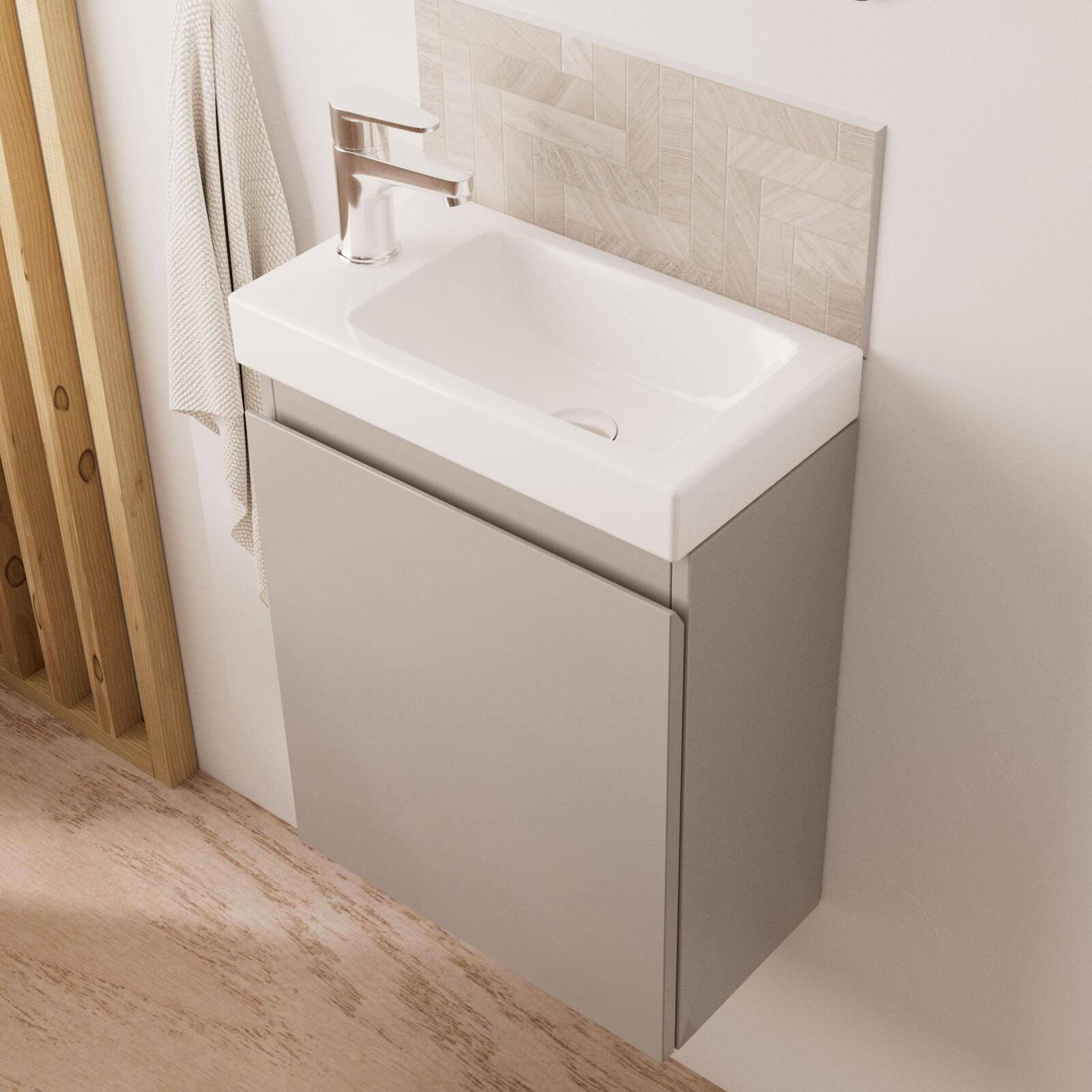 Ensemble meuble lave-mains LISA + Robinet TAP + Miroir SIMONA