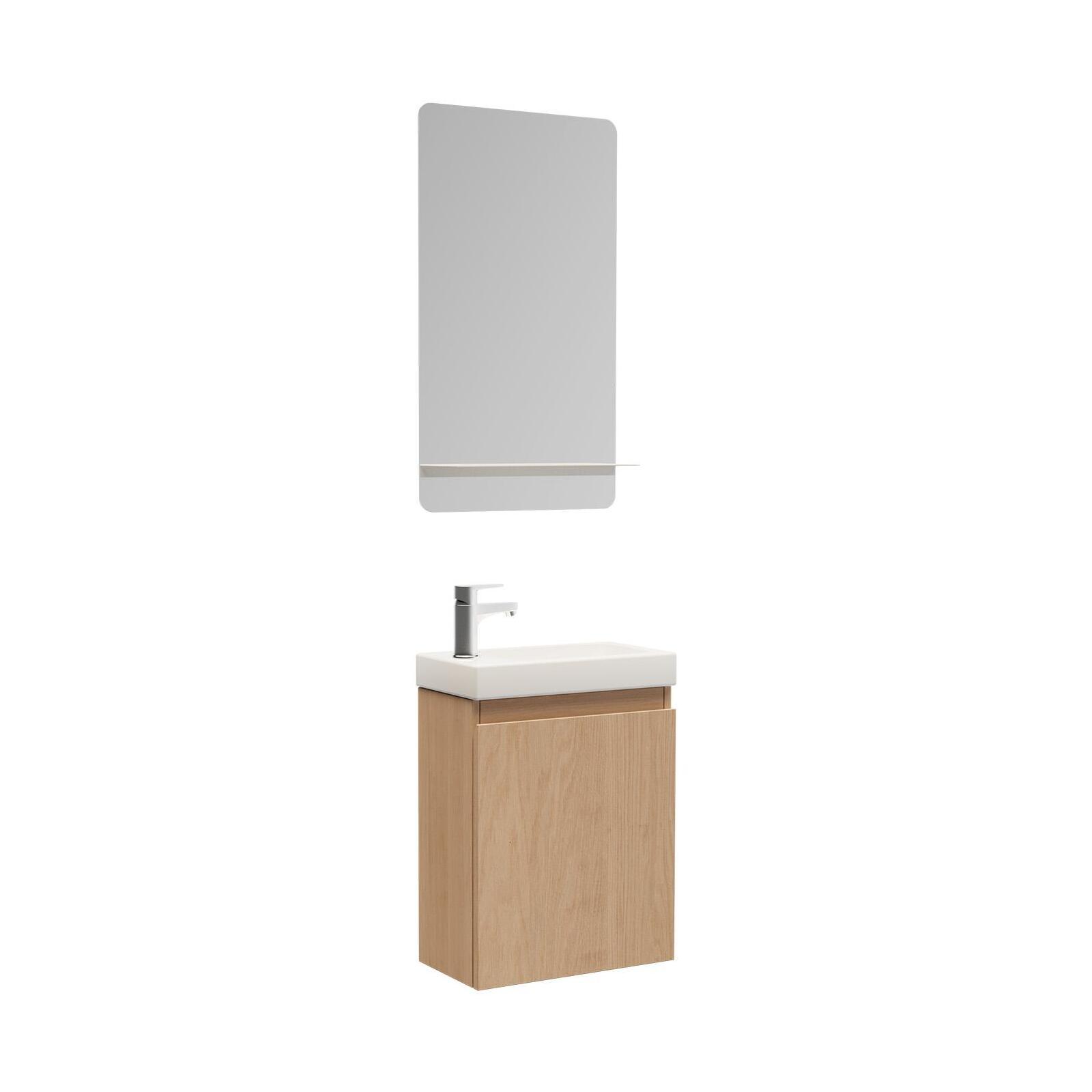 Ensemble meuble lave-mains LISA + Robinet TAP + Miroir SIMONA