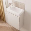 Ensemble meuble lave-mains LISA + Robinet TAP + Miroir SIMONA