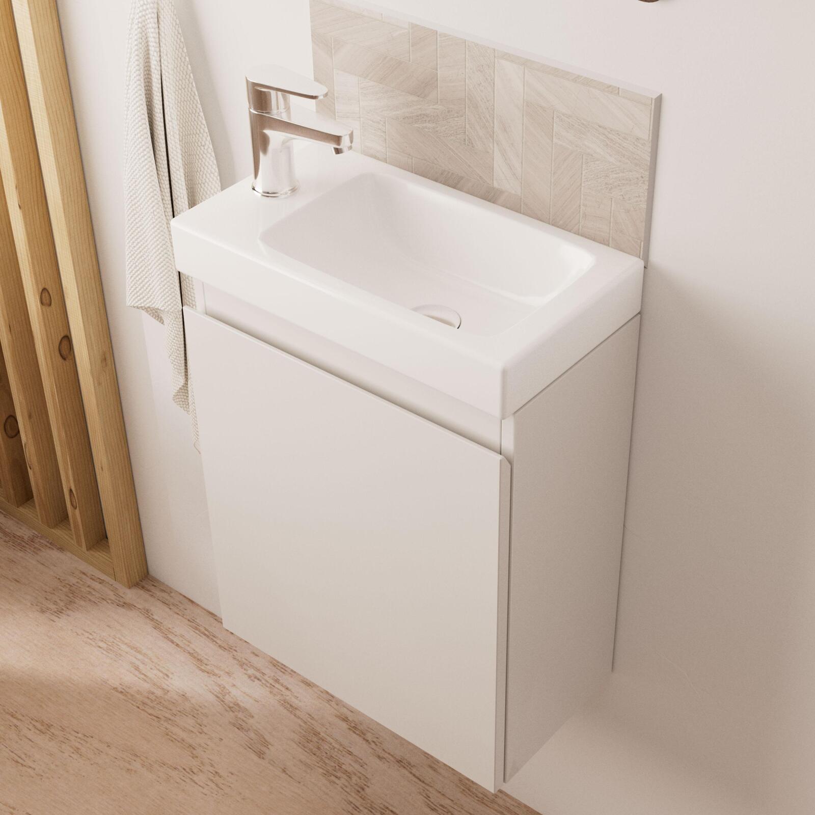 Ensemble meuble lave-mains LISA + Robinet TAP + Miroir SIMONA