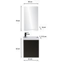 Ensemble meuble lave-mains LISA + Robinet TAP + Miroir SIMONA