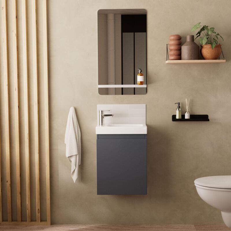 Ensemble meuble lave-mains LISA + Robinet TAP + Miroir SIMONA