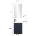 Ensemble meuble lave-mains LISA + Robinet TAP + Miroir SIMONA