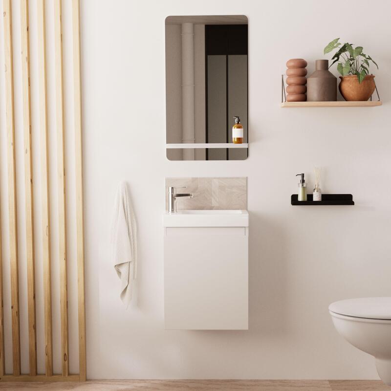 Ensemble meuble lave-mains LISA + Robinet TAP + Miroir SIMONA