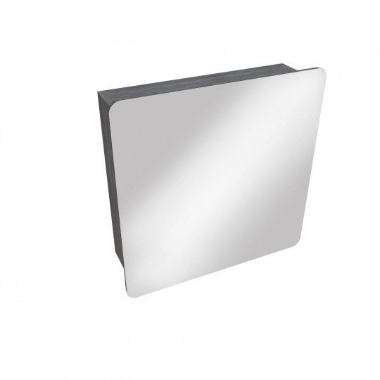Armoire de toilette noir avec miroir L60 x H60 TIGA