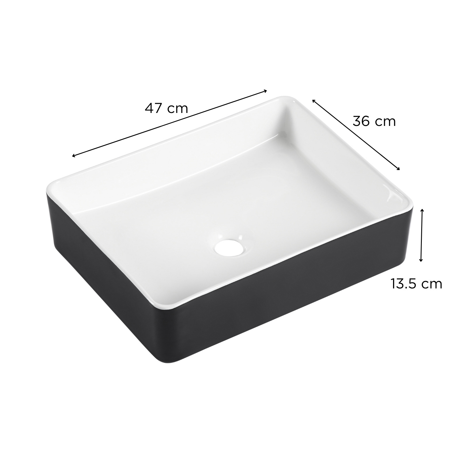 VASQUE ALBI BICOLOR RECTANGULAIRE