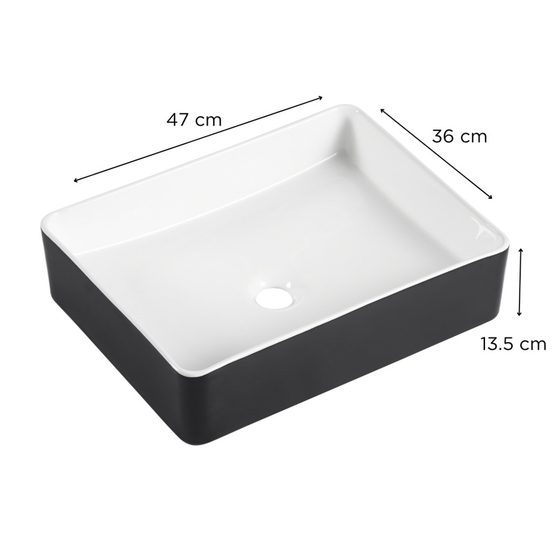 VASQUE ALBI BICOLOR RECTANGULAIRE