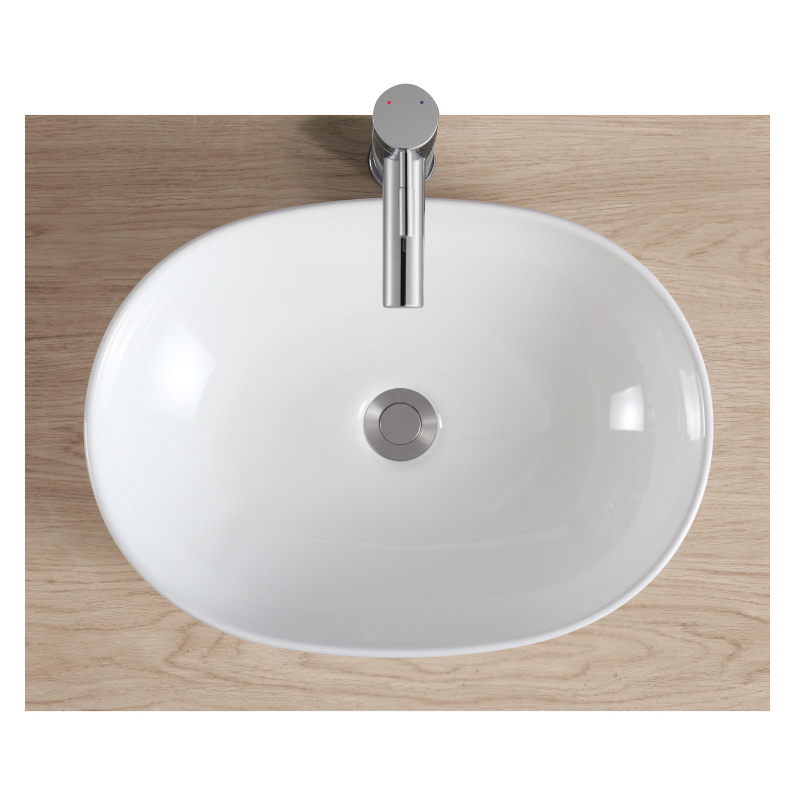 VASQUE PORTO OVALE SANS PLAGE DE ROBINETTERIE