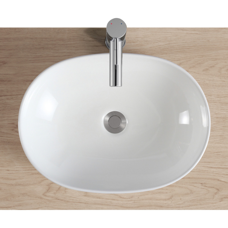 VASQUE PORTO OVALE SANS PLAGE DE ROBINETTERIE