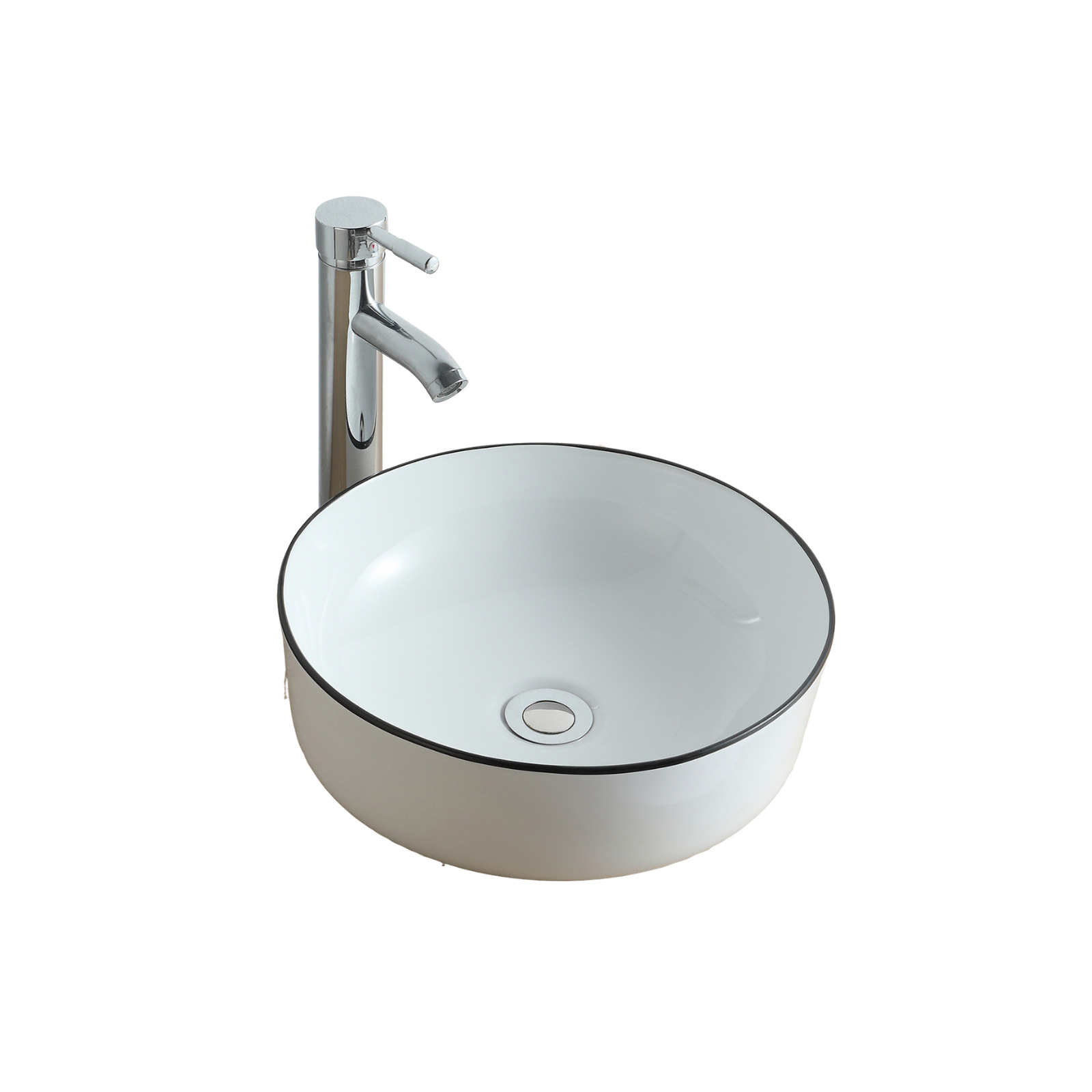 DIEGO VSQ A POSER ROND BLC/NOIR CERAM