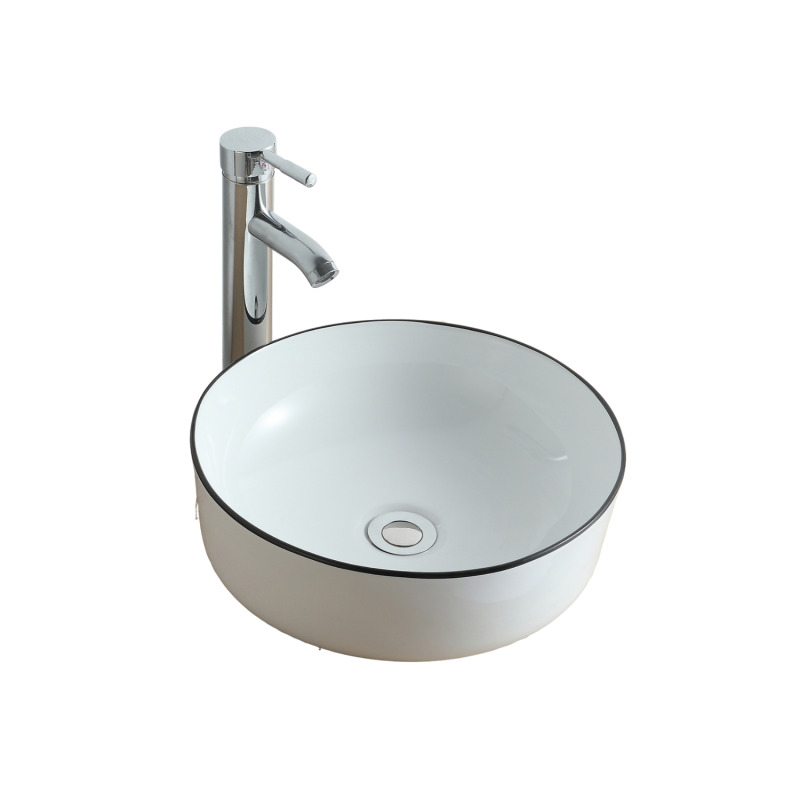 DIEGO VSQ A POSER ROND BLC/NOIR CERAM