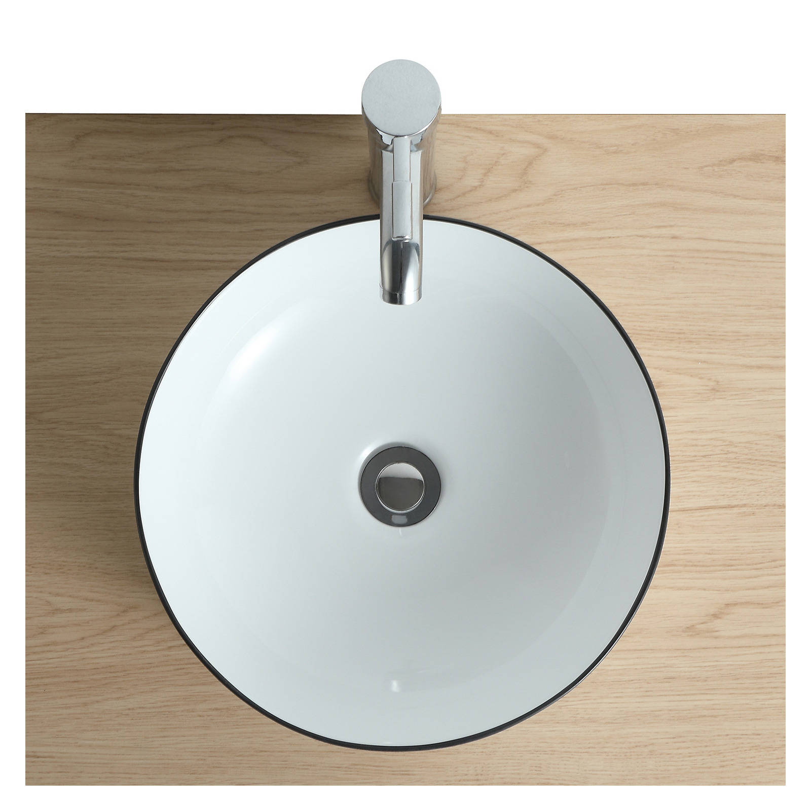 DIEGO VSQ A POSER ROND BLC/NOIR CERAM