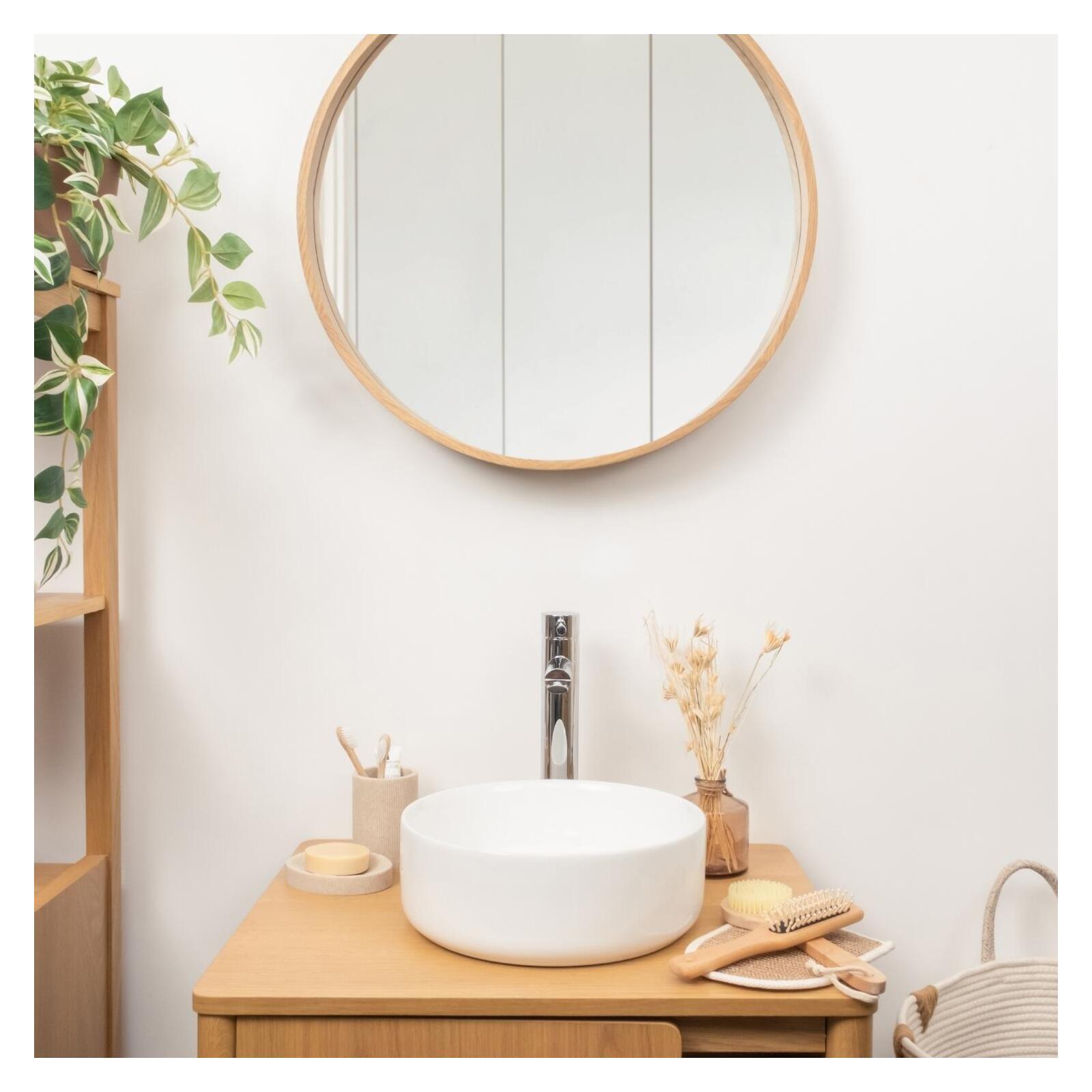 Vasque à poser ronde en céramique blanche 30,5cm Vasque à poser ronde en céramique blanche 30,5cm