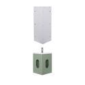 Ensemble lave-mains angle décor chêne + vasque + armoire toilette d'angle