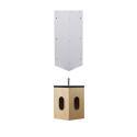 Ensemble lave-mains angle noir + vasque + robinet + armoire toilette d'angle
