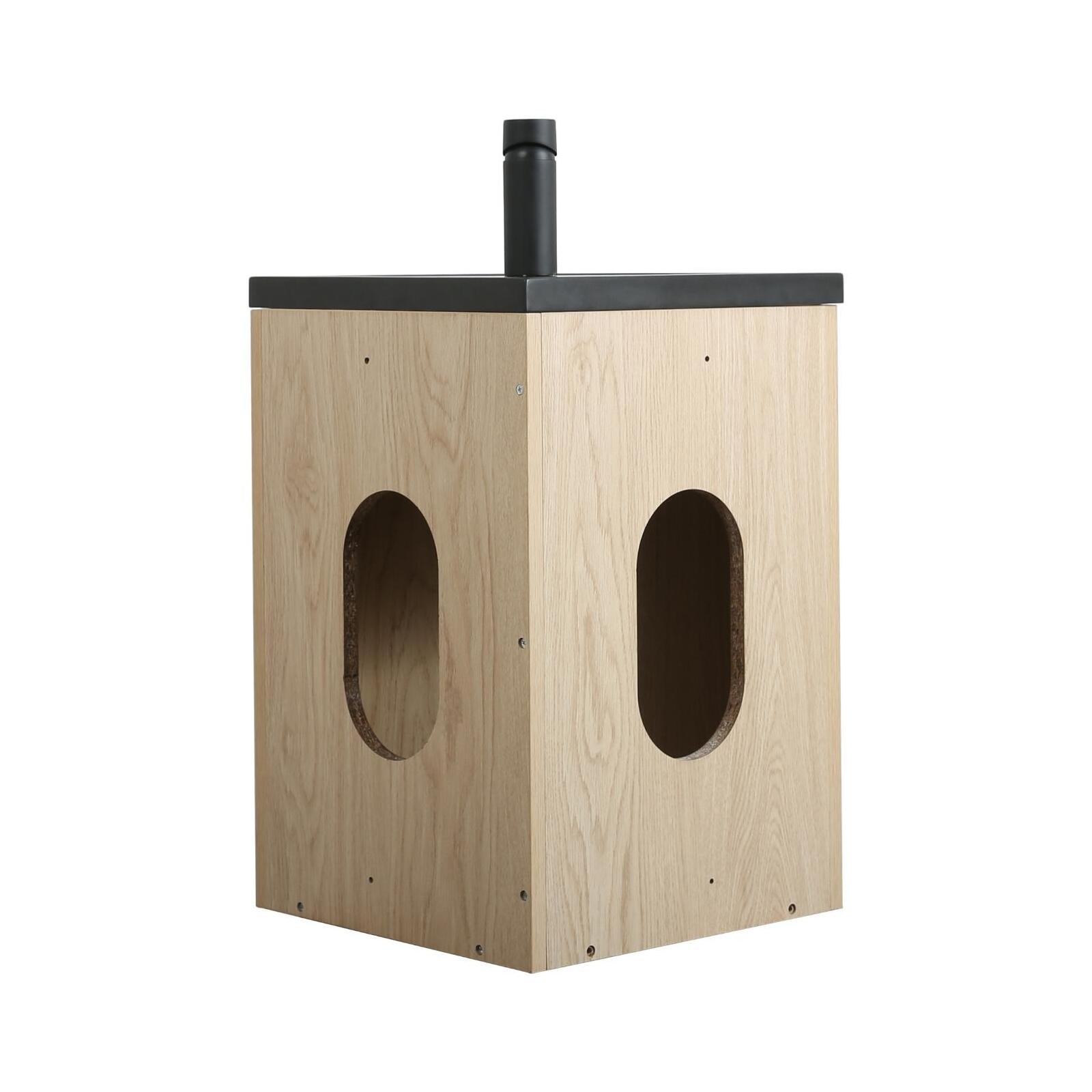 Meuble lave-mains d'angle suspendu avec vasque résine