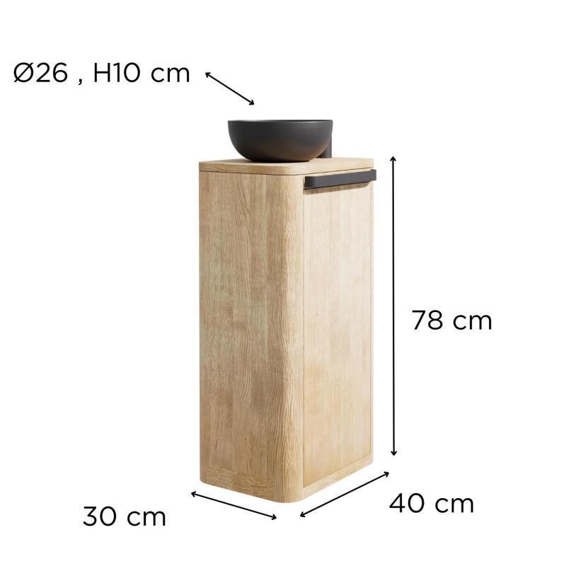 Ensemble meuble lave-mains TOM + vasque MAUD