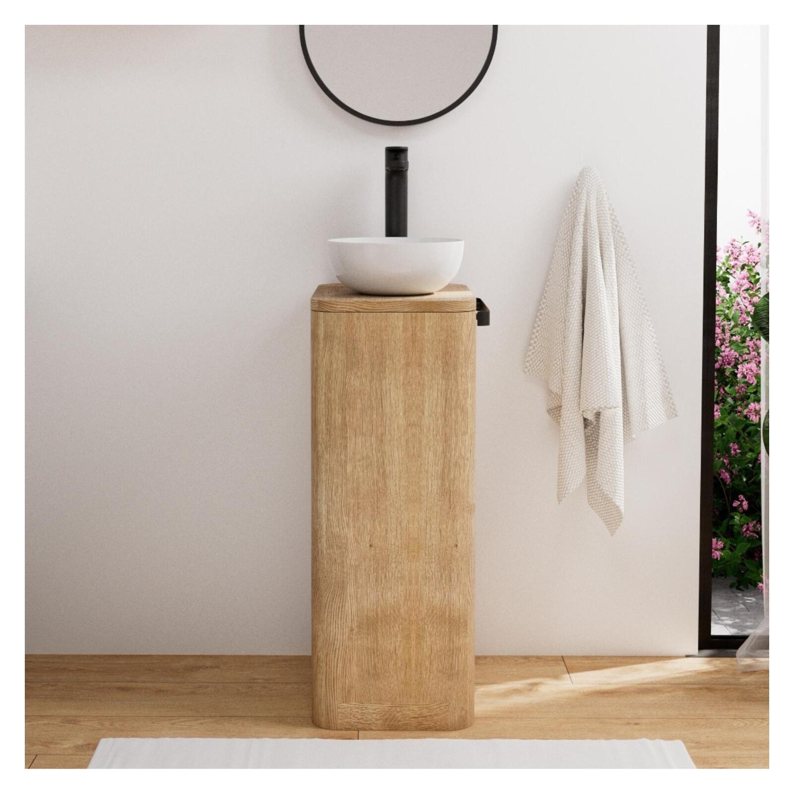 Ensemble meuble lave-mains TOM + vasque MAUD + robinet ROB