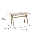 Bureau scandinave chêne 120 cm MOBOX