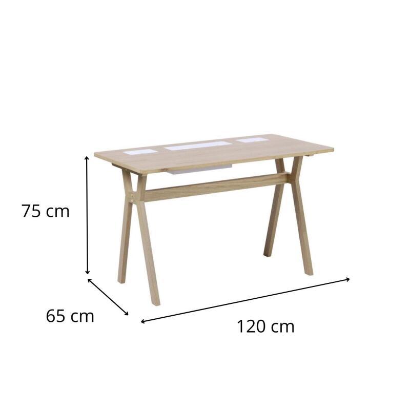 Bureau scandinave chêne 120 cm MOBOX