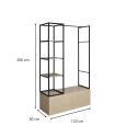 Portant vêtements bois et métal L120 x H200 cm KLEID