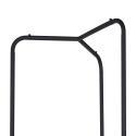 Portant vêtements rond en métal noir tubulaire 60x180cm