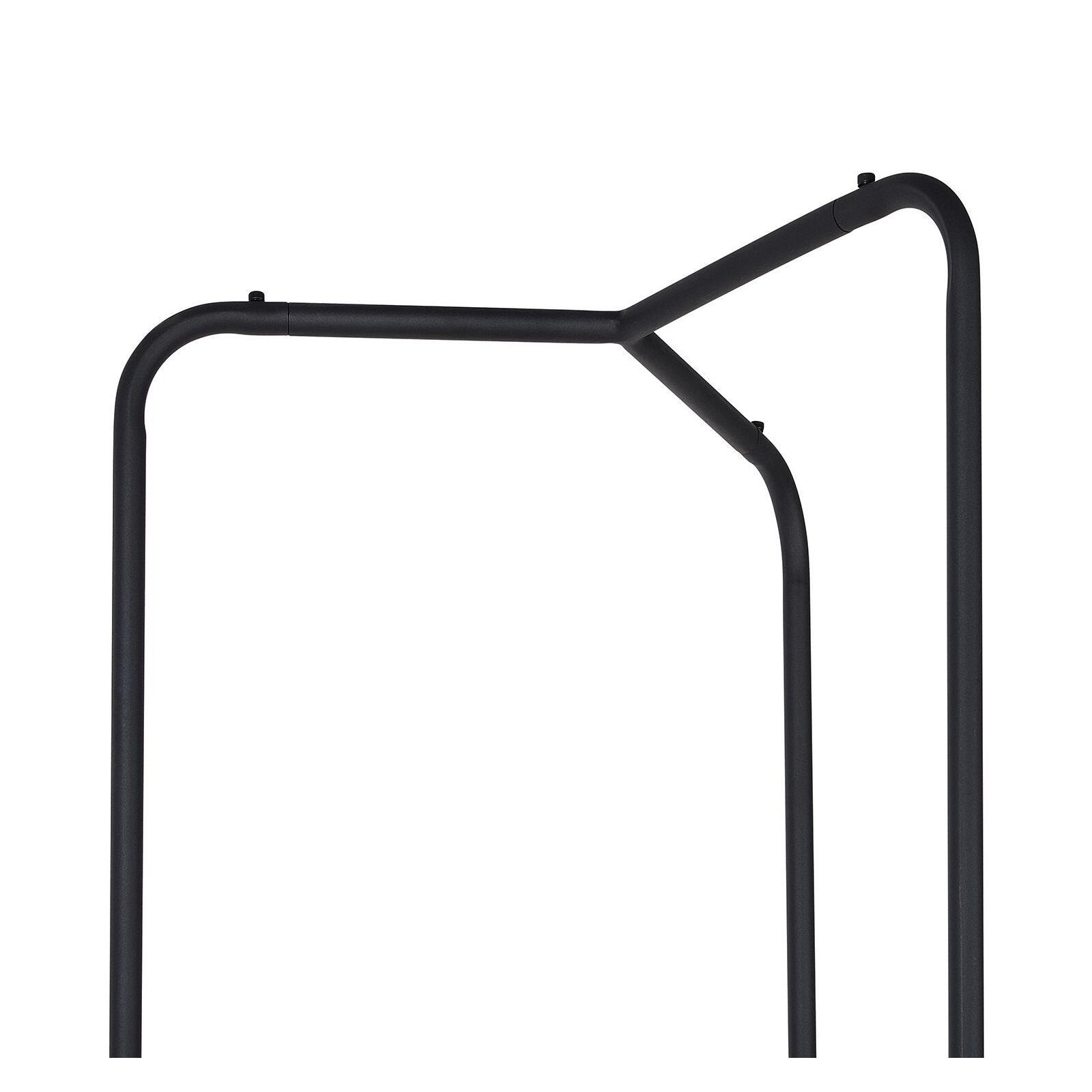 Portant vêtements rond en métal noir tubulaire 60x180cm Portant vêtements rond en métal noir tubulaire 60x180cm