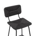 Lot de 2 tabourets d'ilot et bar 65 cm en rotin synthétique et métal