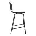 Lot de 2 tabourets d'ilot et bar 65 cm en rotin synthétique et métal