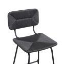 Lot de 2 tabourets de bar et d'ilot 65 cm en rotin synthétique et métal