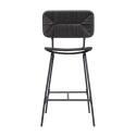 Lot de 2 tabourets de bar et d'ilot 65 cm en rotin synthétique et métal