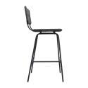 Lot de 2 tabourets de bar et d'ilot 65 cm en rotin synthétique et métal