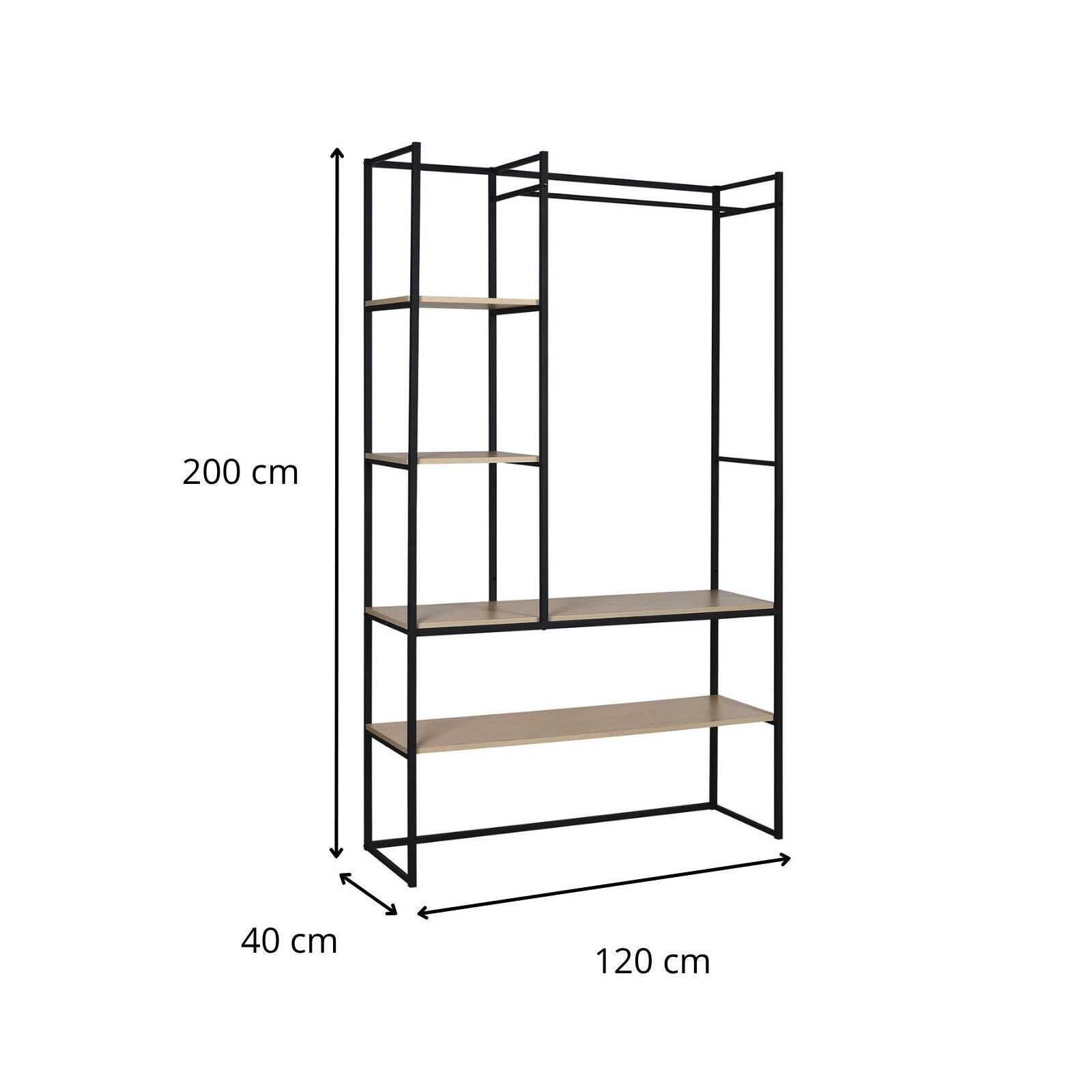 Portant vêtement industriel L120 x H200 cm ASHTON