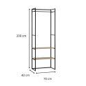 Portant vêtements bois et métal L70 x H200 cm ASHTON