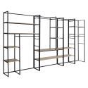 Portants vêtements bois et métal L380 x H200 cm ASHTON - Lot de 4